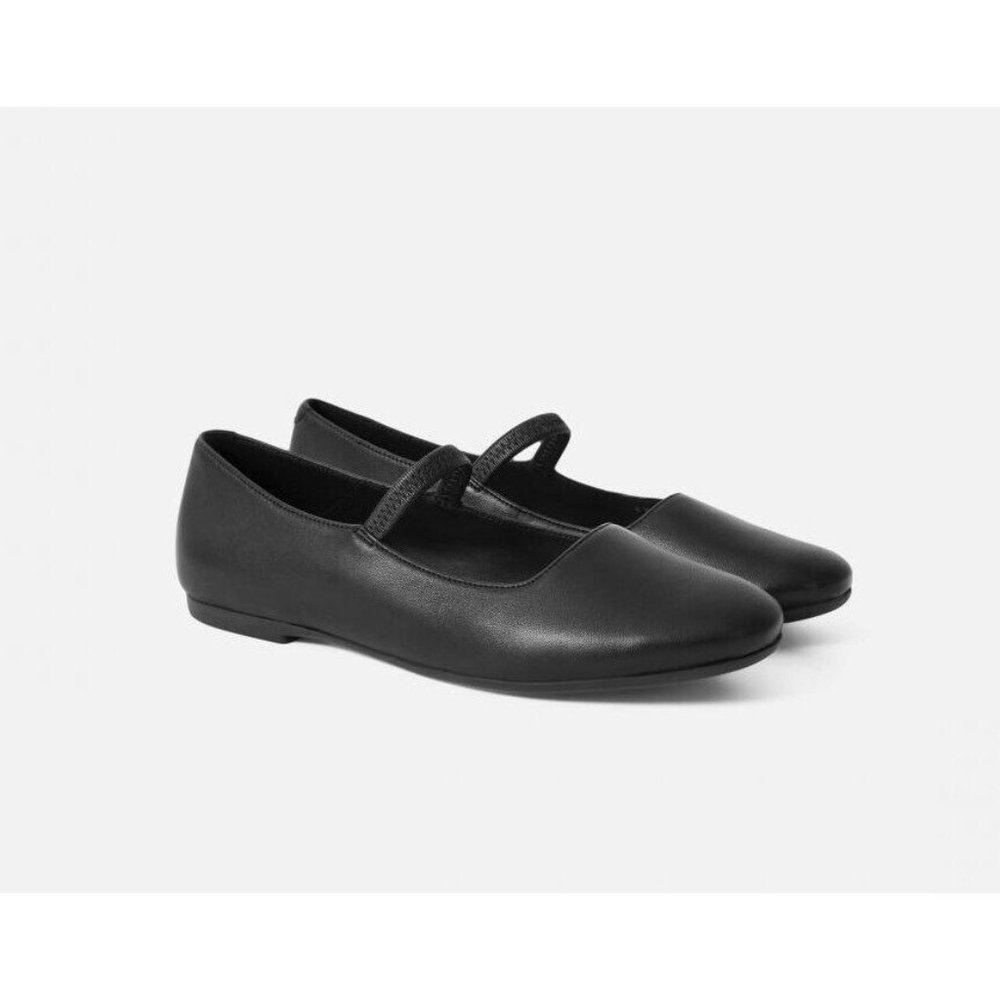 Everlane The Mary Jane in Nappa Black Leather New Womens Flats Shoes